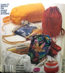 2505 1986 5 SHAPED TOTE BAGS EZ PATTERN